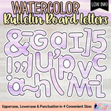 Printable Bulletin Board Letters: Violet Watercolor Alphab