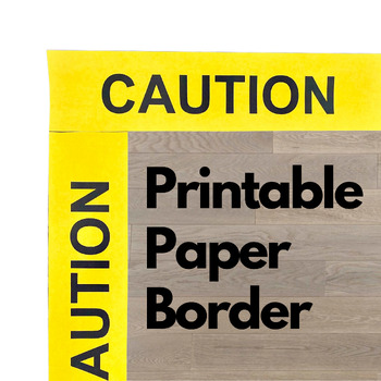 Preview of Printable Bulletin Board Paper Borders Caution Tape Warning Halloween Decoration