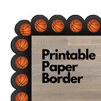 Preview of Printable Bulletin Board Paper Borders - PE Soccer Sports Physical Ed Football