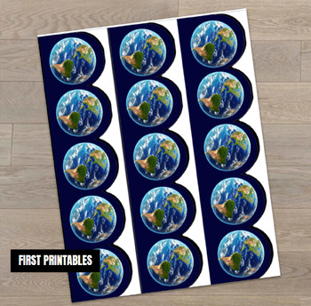 Preview of Printable Bulletin Board Paper Borders - Planet Earth Astronomy Science Space