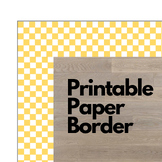 Printable Bulletin Board Paper Borders - Retro Yellow and 