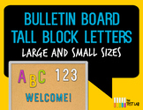 Printable Bulletin Board Tall Block Letters Large and Small