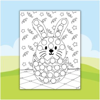 Printable Bunny Dot marker Coloring Pages Sheets - Fun Easter Spring