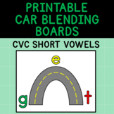 Short Vowel Car Blending Boards