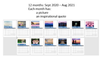 Preview of Printable Calendar 2020-2021