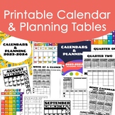 Printable Calendar 2022-2023 K-5 Art Teacher Planner