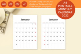 Printable Calendar. 2022 Monthly Planner