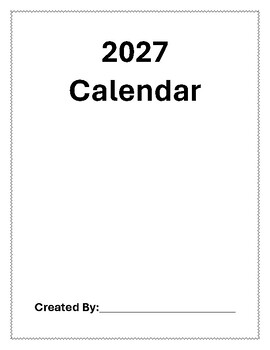 Preview of Printable Calendar 2027