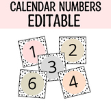 Printable Calendar Number Labels, Cubbies Labels, Book Bin