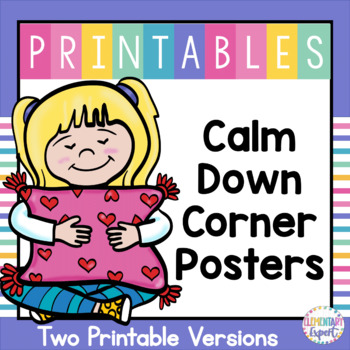 Preview of Printable Calm Down Corner Activities Posters
