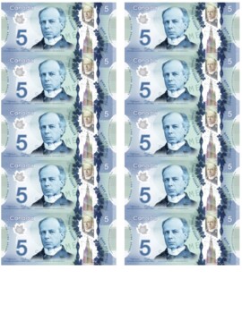Preview of Printable Canadian Money