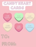 Printable Candy Heart Affirmation Valentines Day Cards for