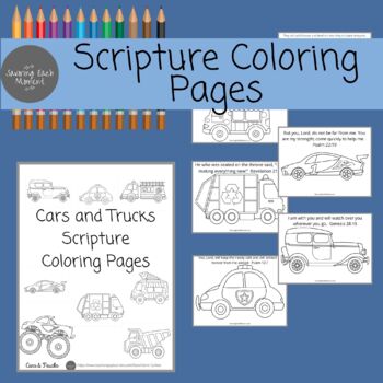 Printable Car Coloring Pages with Bible Verses by Savoring Each Moment