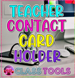 Printable Card Holder | Teachers Contact Card Holder |Pamp