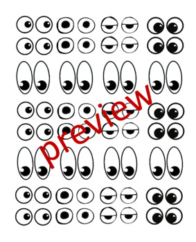 Printable Cartoon Eyes For Arts And Crafts