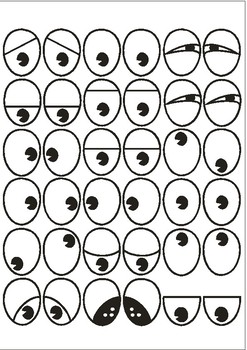 Preview of Printable Cartoon Eyes - various