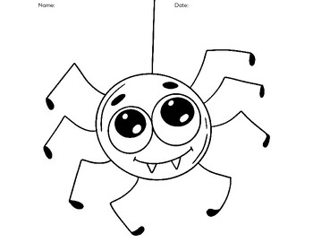 Printable Cartoon Spiders Outlines by HenRyCreated | TPT