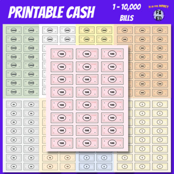 Preview of Printable Cash | Home or Classroom Currency | Money for Activities and Games
