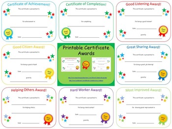Preview of Certificate Awards {editable}