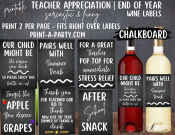 printable chalkboard wine or liquor bottle labels for teachers 6