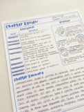 Printable Chapter Review Template - Keywords, Graphics, an