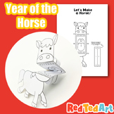 Printable Chinese New Year - Year of the Horse Craft & Col