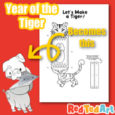 Printable Chinese New Year - Year of the Tiger Craft & Col