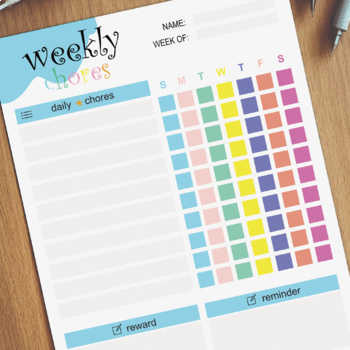 ADHD chores, ADHD Planner,Printable Chore Chart for Kids. by printablle