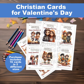 Preview of Printable Christian Valentine Day cards, Downloadable, Biblical