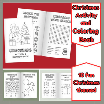 Free Printable Christmas Activity and Coloring Book. by Mr Printables Fairy