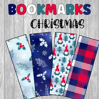 Preview of Printable Christmas Bookmarks (25 pages, various themes)