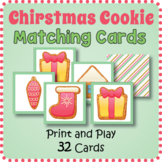 Printable Christmas Cookies Memory Matching Card Game - FREE