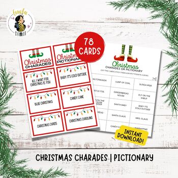 Printable Christmas Game:Charades or Pictionary for Class or Staff ...