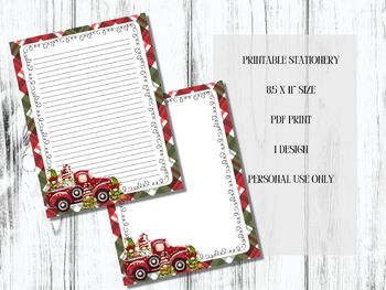 Printable Vintage Christmas Stationery