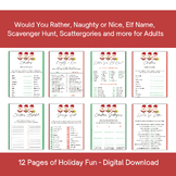 Printable Christmas Party Games- Would You Rather, Elf Nam