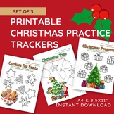 Printable Christmas Practice Habit Trackers for music, spo