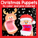 Printable Christmas Puppets Christmas Craft / Santa, Rudol