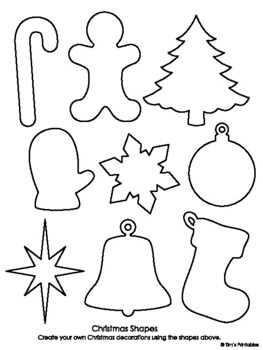 Printable Christmas Shapes by Tim\'s Printables | TPT