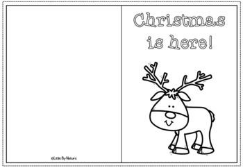 Printable Christmas and Holidays Colouring Greeting Cards by Little By ...