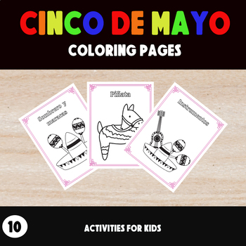 Preview of Printable Cinco De Mayo coloring pages Sheets - Fun May Games & Activities