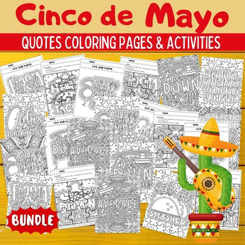 Preview of Printable Cinco de Mayo Quotes Activities & Games -Fun Mexican Fiesta Activities