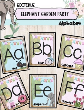 Preview of Printable Classroom Alphabet Posters | Back to School Easy to Use