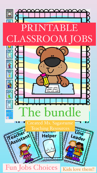Preview of Printable Classroom Jobs- Fun Jobs Choices