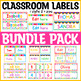 Printable Classroom Labels Bundle Pack Name Labels Back to School Labels