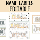 Printable Classroom Labels, Student Name Tags, Editable St