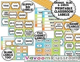 Printable Classroom Labels for Supply Bins, Book Genres, a