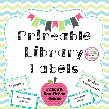 Preview of Printable Classroom Library Labels