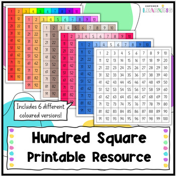 Preview of Printable Classroom Manipulatives, Number Square Resources