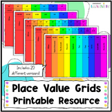 Printable Classroom Manipulatives, Place Value Grid Resources