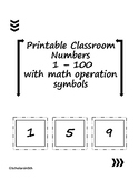 Printable Classroom Numbers and Math Symbols